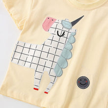 Load image into Gallery viewer, 92112SE-malwee summer girls round neck stylish short-sleeved T-shirt