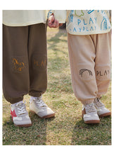 Load image into Gallery viewer, J1186PA-Spring and Autumn Boys and Girls Waffle Drawstring Pants Loose Casual Pants