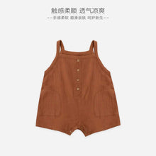 Load image into Gallery viewer, D24353LS-Summer pure cotton thin sling crawling suit