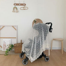 Load image into Gallery viewer, YT040AC-INS Children's stroller mosquito net cartoon embroidery bear rabbit tiger yarn cover free installation baby mesh mosquito cover