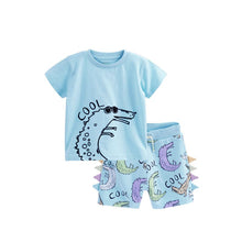 Load image into Gallery viewer, 9567TG-malwee handsome boy summer round neck short-sleeved top pants two-piece suit