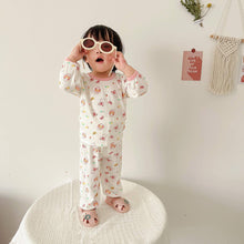 Load image into Gallery viewer, 71727JG- Spring and Autumn Korean version of full-printed long-sleeved home two-piece suit