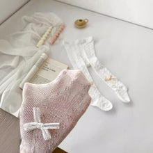 將圖片載入圖庫檢視器 W020AC-夏日褲蝴蝶結網眼褲襪