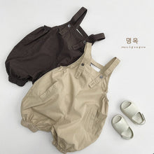 Load image into Gallery viewer, 23063LS-Korean style thin casual boys and girls pure cotton overalls