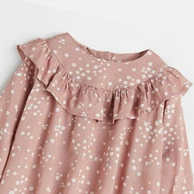 Load image into Gallery viewer, 8944DS-Autumn European and American children's round neck small flower long sleeve dress