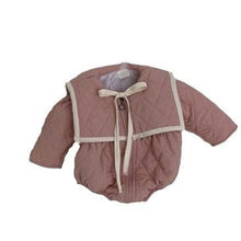 Load image into Gallery viewer, Y92123LS-Fashionable baby quilted large lapel jumpsuit (pre-sale and delivery in early December)