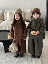 Load image into Gallery viewer, 25D02TG-冬季一體絨連帽加厚兩件套