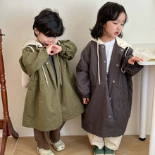 Load image into Gallery viewer, C83366SE-Medium-length stylish children's hooded windbreaker jacket