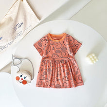 Load image into Gallery viewer, MDBDS2237DS-Summer Korean Style Cotton Animal Print Dress