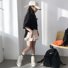 Load image into Gallery viewer, 297SE-Summer black and white love print pure cotton Japanese loose short-sleeved T