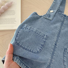 Load image into Gallery viewer, AK298LS-Summer bunny ears super cute denim overalls
