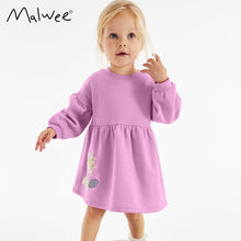 Load image into Gallery viewer, 8904DS-Autumn European and American children's long-sleeved floral dress