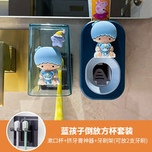 Load image into Gallery viewer, 51701AC-No-punch creative toothpaste squeezing tool cute toothbrush cup toothpaste washing set