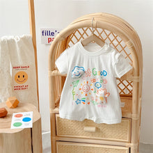 Load image into Gallery viewer, 2402245LS-Summer thin Korean cute letter crawling clothes