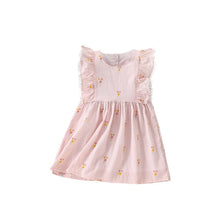 Load image into Gallery viewer, 9346DS-Summer European and American children's round neck small flower dress