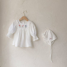 Load image into Gallery viewer, Y6321DS-Long-sleeved lace exquisite embroidered flower princess dress + hat