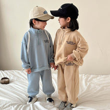 Load image into Gallery viewer, C83305TG-Korean style sports casual children's sweatshirt suit
