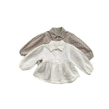 Load image into Gallery viewer, Y7302SE-Autumn Korean version of baby girl embroidery patchwork shirt