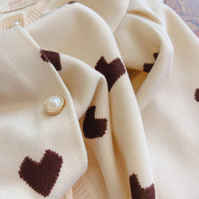 Load image into Gallery viewer, K2218SE-Autumn Korean style lantern sleeve heart sweater jacket