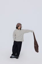 Load image into Gallery viewer, BB2624PCW-秋日條紋連帽長袖上衣