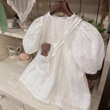 Load image into Gallery viewer, Y6410DS-Summer Woven Embroidered Lantern Sleeve Dress + Small Bag