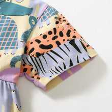 Load image into Gallery viewer, S1882DS-Summer colorful animal short-sleeved dress