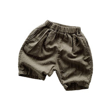 Load image into Gallery viewer, 2278PA-Summer Korean vertical striped cotton and linen loose casual shorts