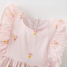 Load image into Gallery viewer, 9346DS-Summer European and American children's round neck small flower dress