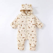 Load image into Gallery viewer, D22877LS-Winter Bear Hooded Plush Nordic Style Warm Jumpsuit