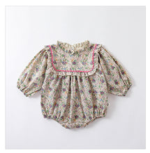 Load image into Gallery viewer, <Taiwan Pavilion> D23207LS-Autumn European and American floral long-sleeved bodysuit