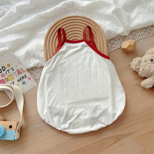 Load image into Gallery viewer, 23022171LS-Summer suspenders Chinese style printed bodysuit