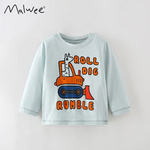 Load image into Gallery viewer, 8533SE-malwee small and medium-sized children's machine tool pattern long-sleeved bottoming top