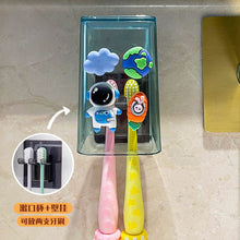 Load image into Gallery viewer, 51701AC-No-punch creative toothpaste squeezing tool cute toothbrush cup toothpaste washing set