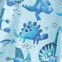 Load image into Gallery viewer, 9278SE-Summer European and American children's casual printed round neck dinosaur short-sleeved top