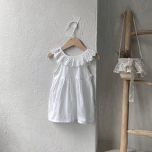 Load image into Gallery viewer, Y6414DS-Summer lace collar woven sleeveless dress