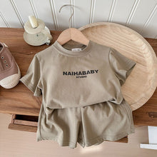 將圖片載入圖庫檢視器 6139TG-夏款男女童印花寬鬆休閒套裝【許願款】