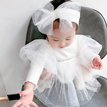 Load image into Gallery viewer, k2142DS-Korean style bubble sleeve long sleeve outing princess dress + hair band