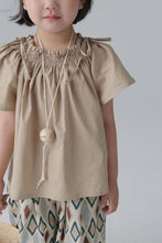 Load image into Gallery viewer, BB2419PCW-Summer Japanese Girls Solid Color Baby Shirt Woven Parent-child Top