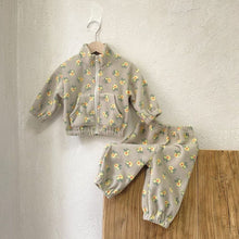 Load image into Gallery viewer, Y8380TG- Thickened stand collar double-sided fleece zipper jacket and trousers suit