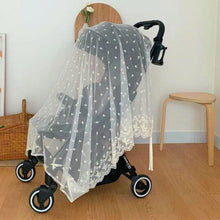 Load image into Gallery viewer, YT040AC-INS Children's stroller mosquito net cartoon embroidery bear rabbit tiger yarn cover free installation baby mesh mosquito cover