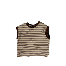 Load image into Gallery viewer, 1210SE-Forest style summer Korean style round neck children's striped vest