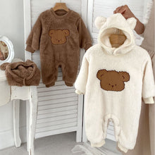 Load image into Gallery viewer, H10056LS-Winter plush bear shape romper