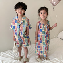 Load image into Gallery viewer, X86008TG-Summer short-sleeved holiday style suit & vest dress