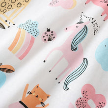 Load image into Gallery viewer, 9511TG-Summer European and American children's casual animal print round neck short-sleeved top + elastic shorts set