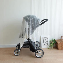 Load image into Gallery viewer, YT040AC-INS Children's stroller mosquito net cartoon embroidery bear rabbit tiger yarn cover free installation baby mesh mosquito cover