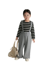 將圖片載入圖庫檢視器 BB2334PCW-秋季日系親子裝男女童闊腿休閒吊帶褲
