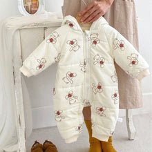 Load image into Gallery viewer, K2788LS-Winter cute little bear newborn plush jumpsuit