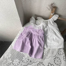 Load image into Gallery viewer, Y6414DS-Summer lace collar woven sleeveless dress