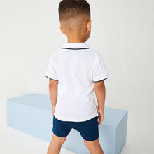 Load image into Gallery viewer, H22038TG-Summer pure cotton lapel short-sleeved starfish top + shorts two-piece set