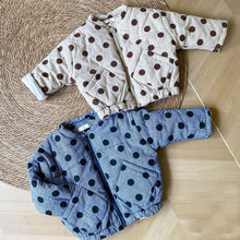 Load image into Gallery viewer, DM240174SE-Children's autumn and winter thickened velvet polka dot jacket
